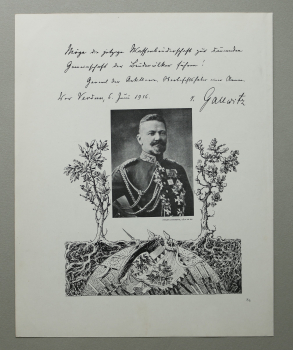 Patriotik Blatt / Max von Gallwitz / General der Artillerie / Deutsches Reich / 1917 / 1. Weltkrieg 1.WK WWI